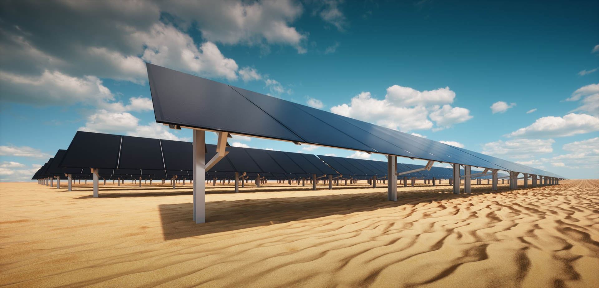 Large-scale solar photovoltaic power plant array